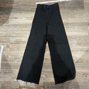 Zara Black Wide-Leg Women Jeans